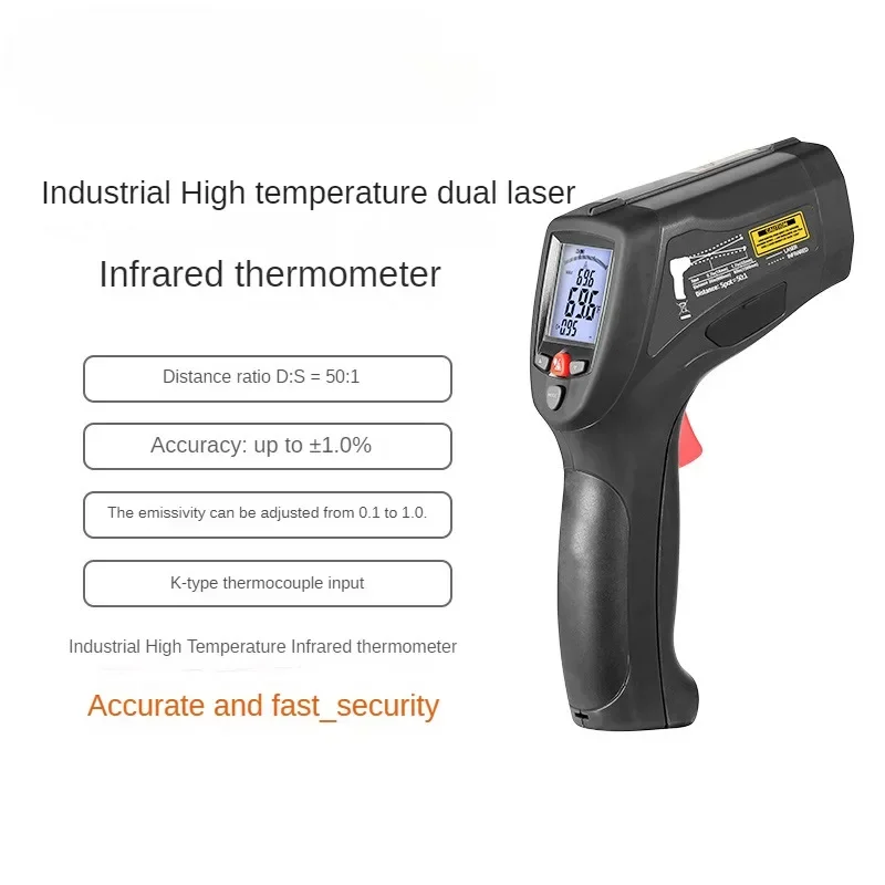 Industrial Laser Brands - Thermomètre infrarouge professionnel True RMS DT-8868H,